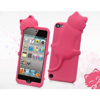 Cartoon cat silicone case for iPod touch 4 5