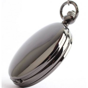Tungsten steel black necklace watch