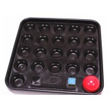 Black plastic billiards balls storage tray