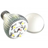 Dimmable 5W silver E27 LED ball bulbs