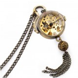 Hollow spherical necklace mechanical pocket watch students creative watches