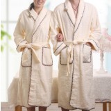 Lacing type package edge cotton bathrobes