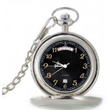 Silver automatic mechanical pocket watch High-grade mechanical watch hollow out men's watch